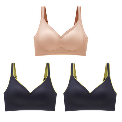 3 tk Uus värv lateks aluspesu gradient tarretis rihm, vahelejäämisvastane rinnahoidja ilma terasrõngata ilu seljas naistele 6 värvi saadaval