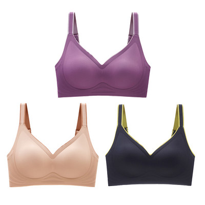 3 tk Uus värv lateks aluspesu gradient tarretis rihm, vahelejäämisvastane rinnahoidja ilma terasrõngata ilu seljas naistele 6 värvi saadaval