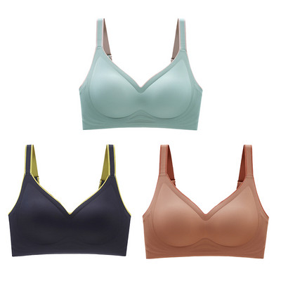 3 tk Uus värv lateks aluspesu gradient tarretis rihm, vahelejäämisvastane rinnahoidja ilma terasrõngata ilu seljas naistele 6 värvi saadaval