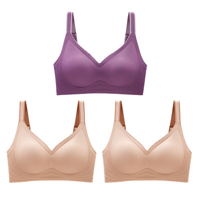 3 tk Uus värv lateks aluspesu gradient tarretis rihm, vahelejäämisvastane rinnahoidja ilma terasrõngata ilu seljas naistele 6 värvi saadaval