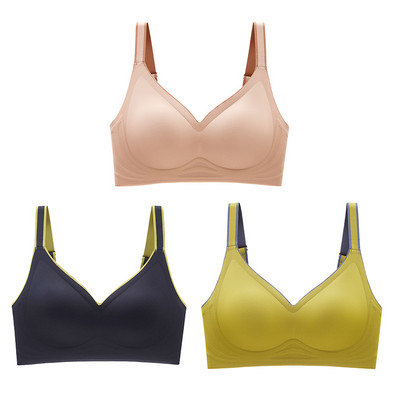 3 tk Uus värv lateks aluspesu gradient tarretis rihm, vahelejäämisvastane rinnahoidja ilma terasrõngata ilu seljas naistele 6 värvi saadaval