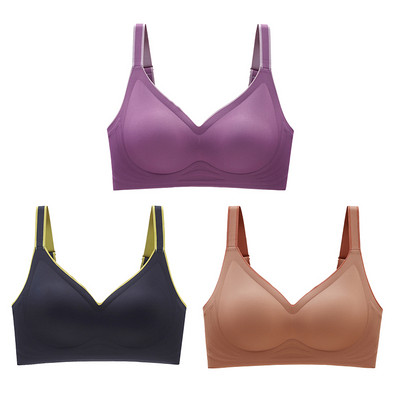 3 tk Uus värv lateks aluspesu gradient tarretis rihm, vahelejäämisvastane rinnahoidja ilma terasrõngata ilu seljas naistele 6 värvi saadaval