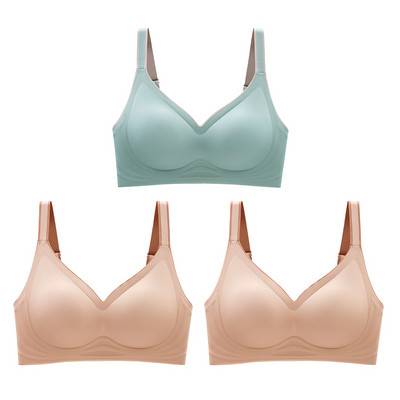 3 tk Uus värv lateks aluspesu gradient tarretis rihm, vahelejäämisvastane rinnahoidja ilma terasrõngata ilu seljas naistele 6 värvi saadaval
