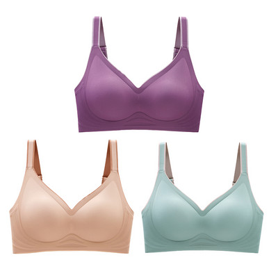 3 tk Uus värv lateks aluspesu gradient tarretis rihm, vahelejäämisvastane rinnahoidja ilma terasrõngata ilu seljas naistele 6 värvi saadaval