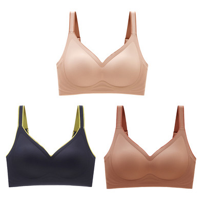 3 tk Uus värv lateks aluspesu gradient tarretis rihm, vahelejäämisvastane rinnahoidja ilma terasrõngata ilu seljas naistele 6 värvi saadaval