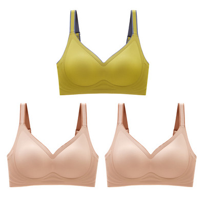3 tk Uus värv lateks aluspesu gradient tarretis rihm, vahelejäämisvastane rinnahoidja ilma terasrõngata ilu seljas naistele 6 värvi saadaval