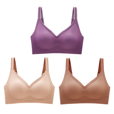 3 tk Uus värv lateks aluspesu gradient tarretis rihm, vahelejäämisvastane rinnahoidja ilma terasrõngata ilu seljas naistele 6 värvi saadaval
