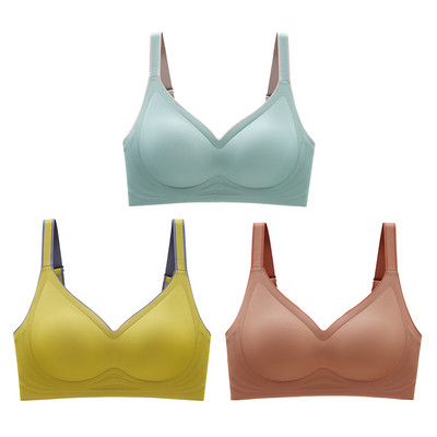 3 tk Uus värv lateks aluspesu gradient tarretis rihm, vahelejäämisvastane rinnahoidja ilma terasrõngata ilu seljas naistele 6 värvi saadaval