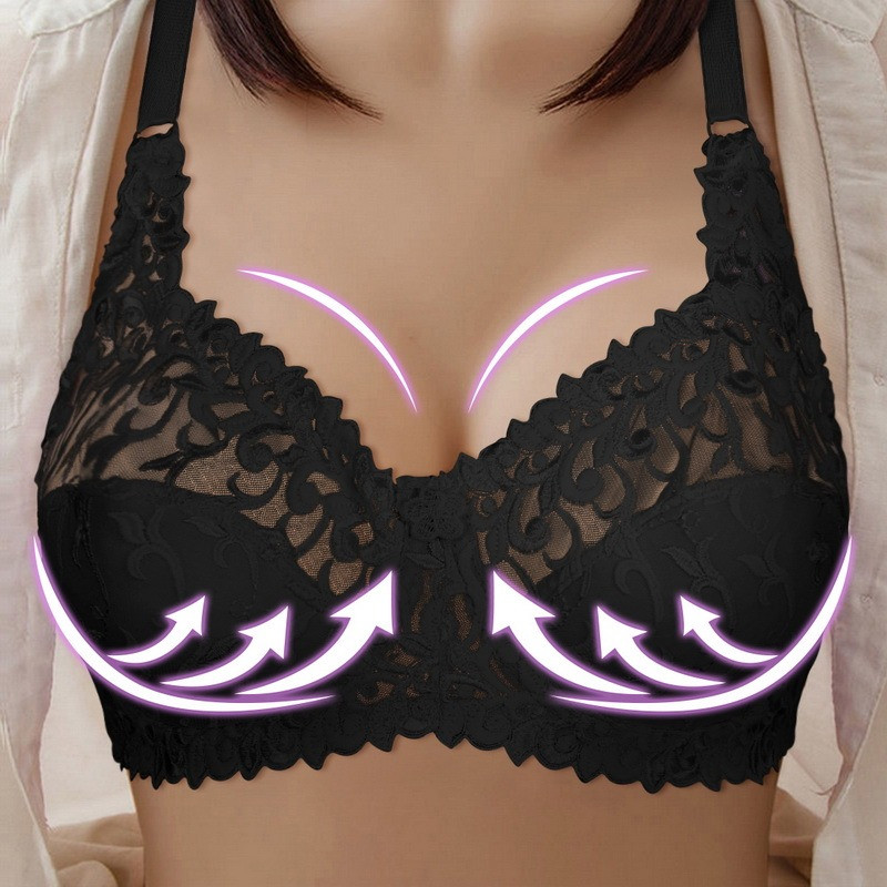 Naiste pitsist rinnahoidja Bralette üliõhukesed tikandid rinnahoidjad Seksikas Push Up läbipaistev aluspesu Patchwork CD Cup rinnahoidja, suur suurus