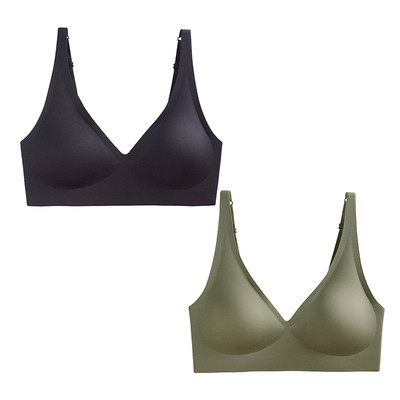 2 buc/set Deep V Gather Subțire, confortabil, ridicare a sânilor, lenjerie de corp reglabilă pentru femei, benzi fără sudură JELL-O, fără sutien inel de oțel