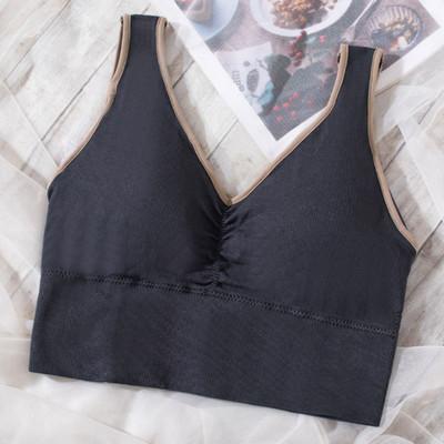 Sutien sport Bralette fără spate Topuri de fitness fără fir pentru femei Crop Top Lenjerie de corp Push UP fără mâneci Sutien tip U cu spate jos