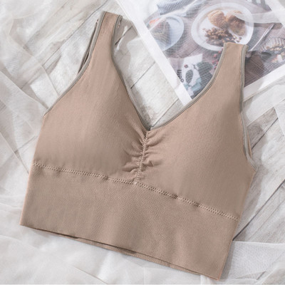 Sutien sport Bralette fără spate Topuri de fitness fără fir pentru femei Crop Top Lenjerie de corp Push UP fără mâneci Sutien tip U cu spate jos