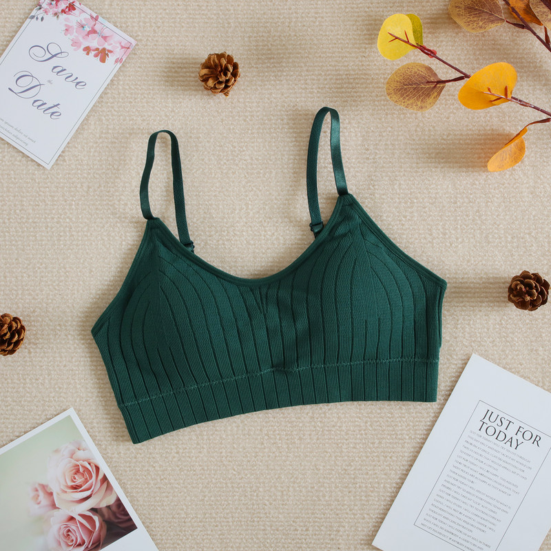 Sutien sport 2022 Sutien cu tub fără sudură pentru femei Bralette cu dungi sexy Lenjerie de corp pentru femei Lenjerie de corp AB CUP