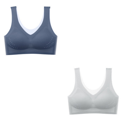 2 buc. Sutien ultrasubțire pentru îmbinare cu litere din fire, fără sudură, lenjerie de corp pentru femei, sutien push-up, respirabil, dantelă, bralet de mătase