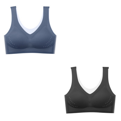 2 buc. Sutien ultrasubțire pentru îmbinare cu litere din fire, fără sudură, lenjerie de corp pentru femei, sutien push-up, respirabil, dantelă, bralet de mătase