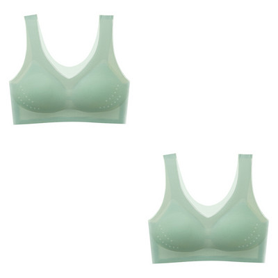 2 buc. Sutien ultrasubțire pentru îmbinare cu litere din fire, fără sudură, lenjerie de corp pentru femei, sutien push-up, respirabil, dantelă, bralet de mătase