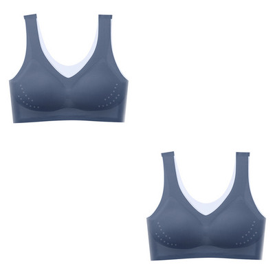 2 buc. Sutien ultrasubțire pentru îmbinare cu litere din fire, fără sudură, lenjerie de corp pentru femei, sutien push-up, respirabil, dantelă, bralet de mătase