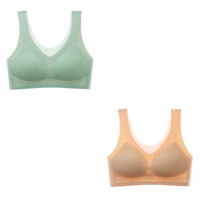 2 buc. Sutien ultrasubțire pentru îmbinare cu litere din fire, fără sudură, lenjerie de corp pentru femei, sutien push-up, respirabil, dantelă, bralet de mătase