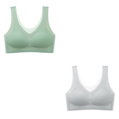 2 buc. Sutien ultrasubțire pentru îmbinare cu litere din fire, fără sudură, lenjerie de corp pentru femei, sutien push-up, respirabil, dantelă, bralet de mătase