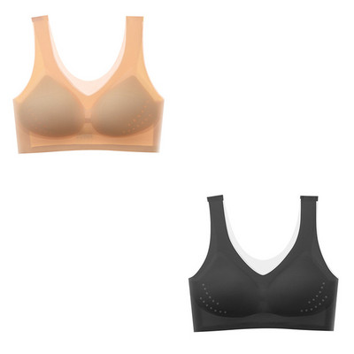 2 buc. Sutien ultrasubțire pentru îmbinare cu litere din fire, fără sudură, lenjerie de corp pentru femei, sutien push-up, respirabil, dantelă, bralet de mătase