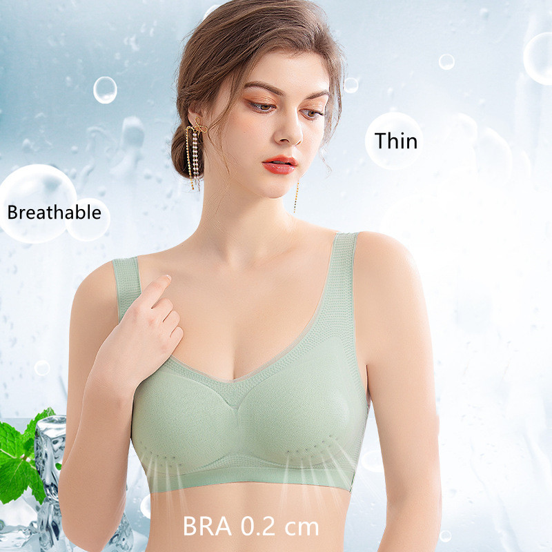 2 buc. Sutien ultrasubțire pentru îmbinare cu litere din fire, fără sudură, lenjerie de corp pentru femei, sutien push-up, respirabil, dantelă, bralet de mătase