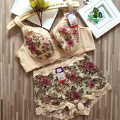 Seksi čipkasto žensko donje rublje veće veličine BCDEF 80-110 Kompleti grudnjaka s košaricama Prozračno žensko donje rublje Gaćice