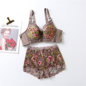 Seksi čipkasto žensko donje rublje veće veličine BCDEF 80-110 Kompleti grudnjaka s košaricama Prozračno žensko donje rublje Gaćice