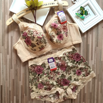 Seksi čipkasto žensko donje rublje veće veličine BCDEF 80-110 Kompleti grudnjaka s košaricama Prozračno žensko donje rublje Gaćice