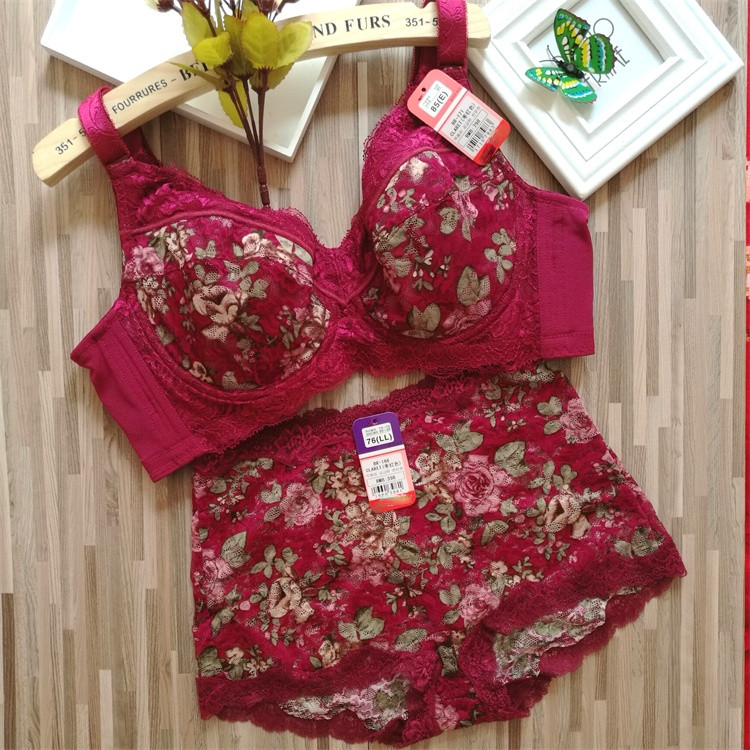 Seksi čipkasto žensko donje rublje veće veličine BCDEF 80-110 Kompleti grudnjaka s košaricama Prozračno žensko donje rublje Gaćice