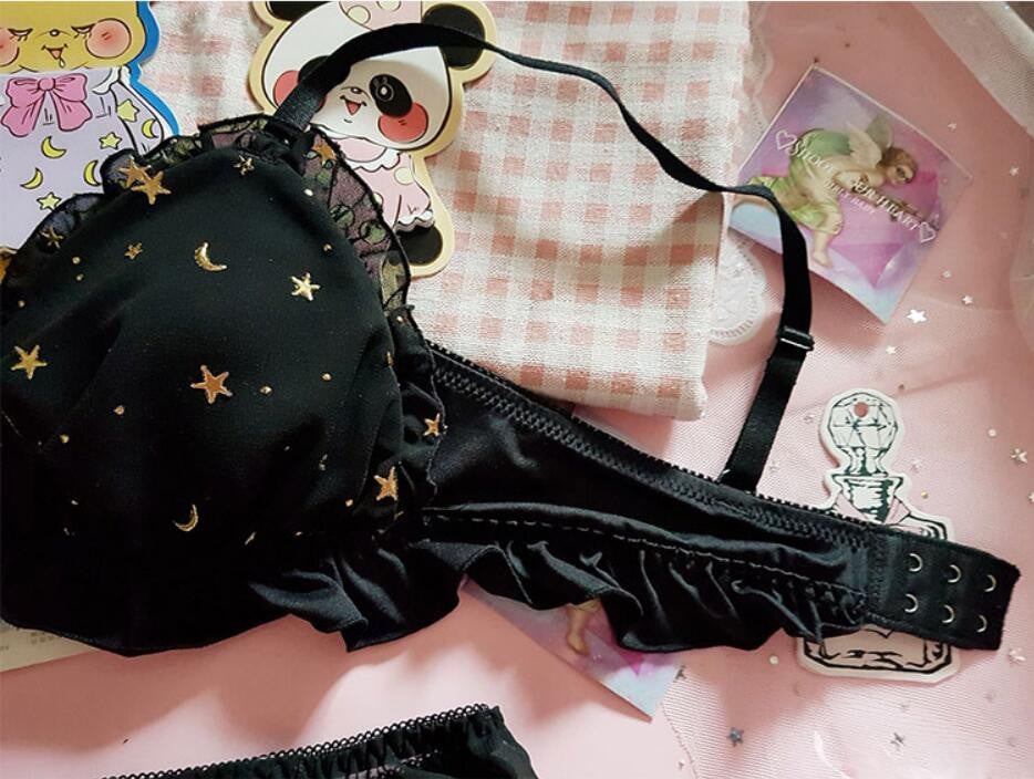 MOON STAR STARRY Star Girl Heart Japanese Small Chest Underwear