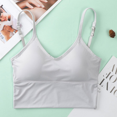 Seksikad sportlikud naiste rinnahoidjad, jääsiidist, seljata lahtise seljaosaga, õmblusteta U-tüüpi Bralette rinnahoidjad Push Up juhtmevaba aluspesu
