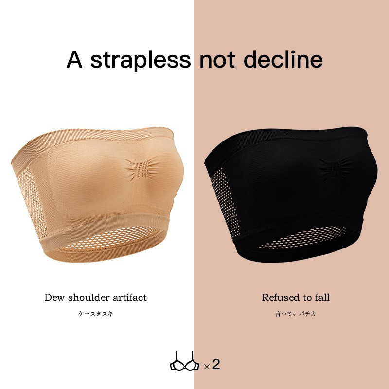 Naiste toruga ülaosa Olkaimeton Rinnahoidja Stretch Seksikas Aluspesu Ühevärviline Tüdrukute Bralette Õmblusteta rinnahoidja