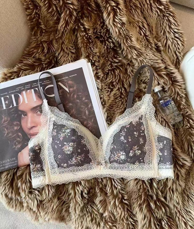 Sutien de damă Slip Costum Lenjerie de corp Sutien Push Up de modă Chiloți sexy din dantelă Sutien cu inel fără oțel pentru fete Set de lenjerie sexy pentru femei