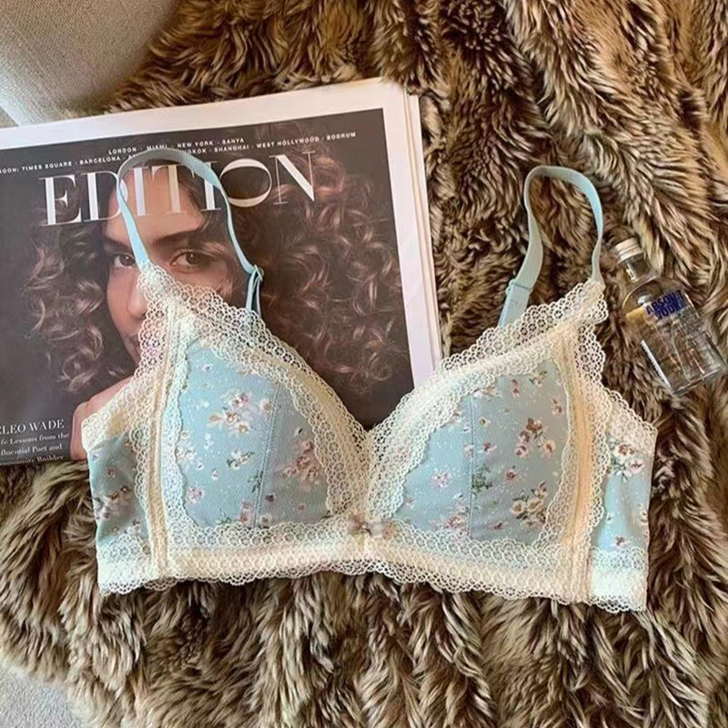 Sutien de damă Slip Costum Lenjerie de corp Sutien Push Up de modă Chiloți sexy din dantelă Sutien cu inel fără oțel pentru fete Set de lenjerie sexy pentru femei