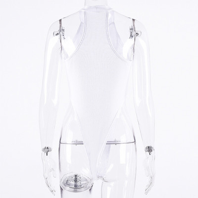 Seksikas High Street Bodycon Neoon Bodysuit suvised värvilised varrukateta seljata Ftness Outfit Club Party Jumpsuit Combinaison Femme