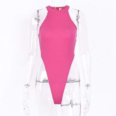 Seksikas High Street Bodycon Neoon Bodysuit suvised värvilised varrukateta seljata Ftness Outfit Club Party Jumpsuit Combinaison Femme