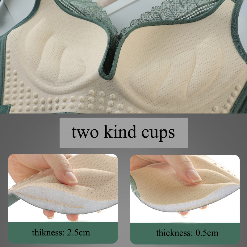 Asha&Vicki žensko donje rublje skuplja male grudi, debele i tanke, dvije vrste seksi čipkasti podesivi grudnjak bez rubova