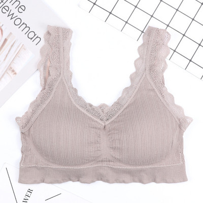 Sutien nou din dantelă fără cusături Piept înfășurat în spate Fără inel de oțel Filet Lenjerie sport roșie pentru femei Intime pentru femei