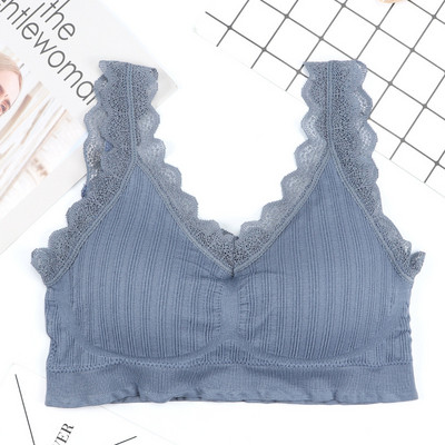 Sutien nou din dantelă fără cusături Piept înfășurat în spate Fără inel de oțel Filet Lenjerie sport roșie pentru femei Intime pentru femei