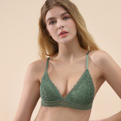 Sutien sexy din dantelă florală pentru femei Push Up Lenjerie feminină Bralette respirabilă Tampă detașabilă Sutien subțire de modă noi fără fir