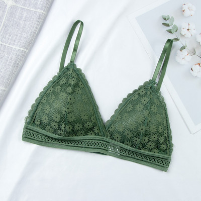 Sutien sexy din dantelă florală pentru femei Push Up Lenjerie feminină Bralette respirabilă Tampă detașabilă Sutien subțire de modă noi fără fir