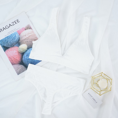 Σετ μπλούζες χωρίς ραφές Ψηλόμεση εσώρουχα Γυναικεία φόρμα εσωρούχων με μαλακή επένδυση Σετ εσώρουχα M-XL Σετ σουτιέν Bralette χωρίς πλάτη