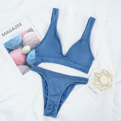 Σετ μπλούζες χωρίς ραφές Ψηλόμεση εσώρουχα Γυναικεία φόρμα εσωρούχων με μαλακή επένδυση Σετ εσώρουχα M-XL Σετ σουτιέν Bralette χωρίς πλάτη