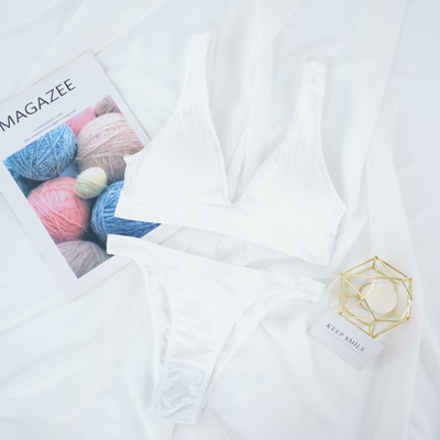 Σετ μπλούζες χωρίς ραφές Ψηλόμεση εσώρουχα Γυναικεία φόρμα εσωρούχων με μαλακή επένδυση Σετ εσώρουχα M-XL Σετ σουτιέν Bralette χωρίς πλάτη