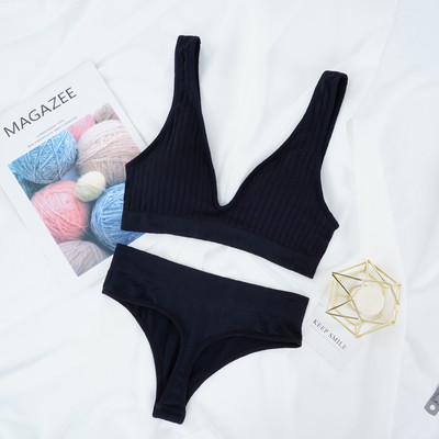 Σετ μπλούζες χωρίς ραφές Ψηλόμεση εσώρουχα Γυναικεία φόρμα εσωρούχων με μαλακή επένδυση Σετ εσώρουχα M-XL Σετ σουτιέν Bralette χωρίς πλάτη