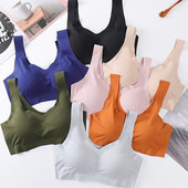 Lenjerie Lenjerie Sleep Top Bralette căptușite Soutien Gorge нижнее белье женское Sutien din mătase de gheață Vestă fără sudură Sutiene femei Push Up