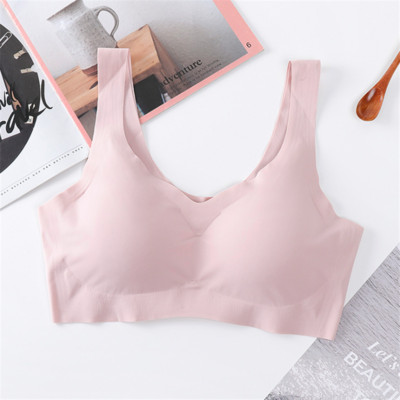 Lenjerie Lenjerie Sleep Top Bralette căptușite Soutien Gorge нижнее белье женское Sutien din mătase de gheață Vestă fără sudură Sutiene femei Push Up
