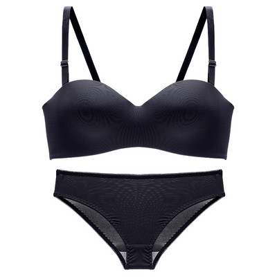 MIIOW Sutien și chiloți sexy pentru femei Seturi de lenjerie intima Cupe mici Push Up Lenjerie feminină Bretele reglabile de modă Bralette vibrante