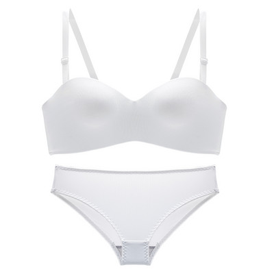 MIIOW Sutien și chiloți sexy pentru femei Seturi de lenjerie intima Cupe mici Push Up Lenjerie feminină Bretele reglabile de modă Bralette vibrante