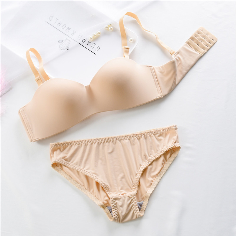 MIIOW Sutien și chiloți sexy pentru femei Seturi de lenjerie intima Cupe mici Push Up Lenjerie feminină Bretele reglabile de modă Bralette vibrante